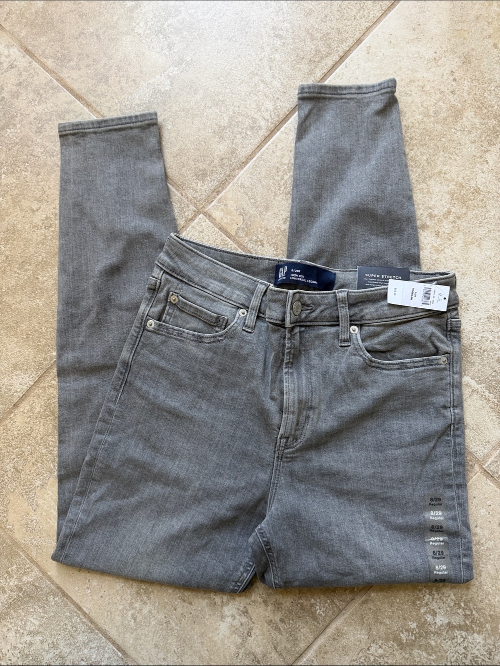 GAP Gray Super Stretch Skinny Jeans Universal Leggings